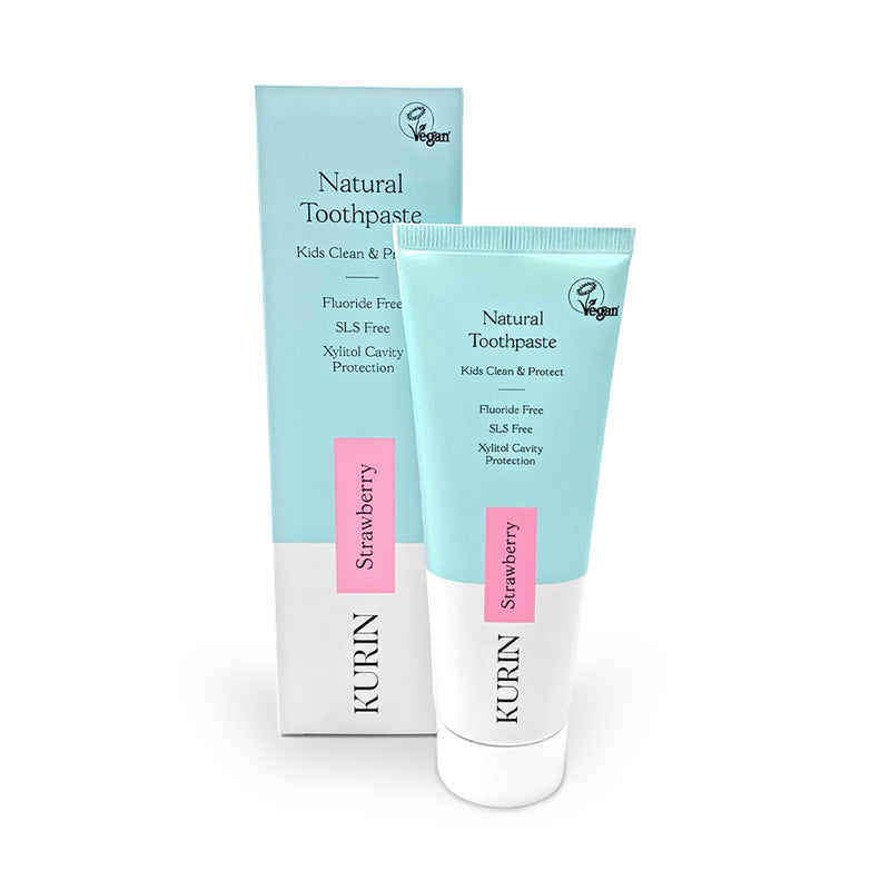 Kurin Natural Toothpaste Kids Clean & Protect Fluoride Free  Strawberry 75ml - Dennis the Chemist