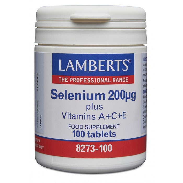 Lamberts Selenium 200ug plus Vitamins A+C+E 100's - Dennis the Chemist