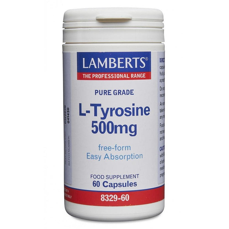 L-Tyrosine 500mg 60's - Dennis the Chemist