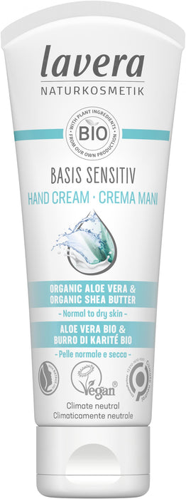 Lavera Basis Sensitiv Hand Cream 75ml - Dennis the Chemist