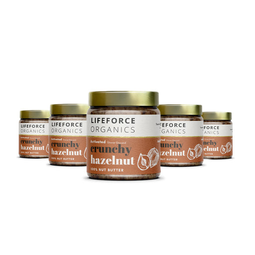 Lifeforce Organics Activated Crunchy Hazelnut Butter 220g x 6 CASE - Dennis the Chemist