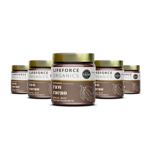 Lifeforce Organics Activated Raw Cacao Spread with Italian Hazelnuts 220g x 6 CASE - Dennis the Chemist