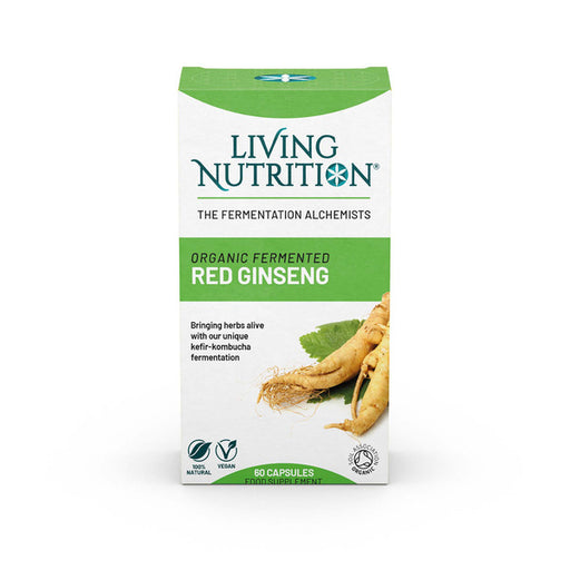 Living Nutrition Organic Fermented Red Ginseng 60's - Dennis the Chemist