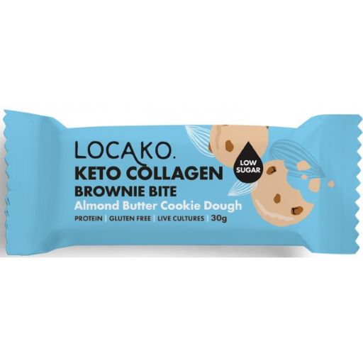 Locako Keto Collagen Brownie Bite Almond Butter Cookie Dough 15x30g - Dennis the Chemist