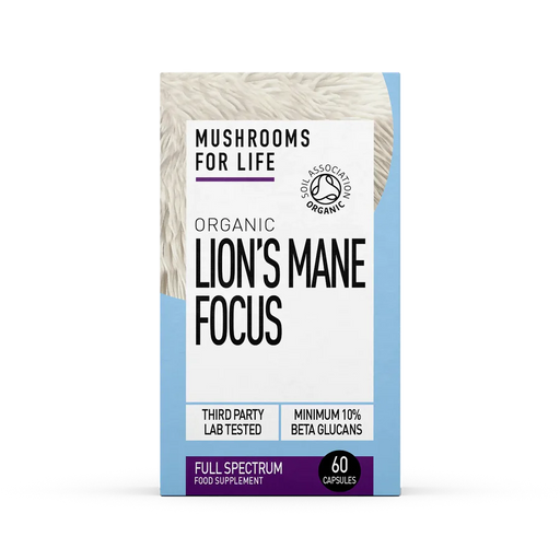 Mushrooms For Life Organic Lion's Mane Focus 60's Capsules - Dennis the Chemist