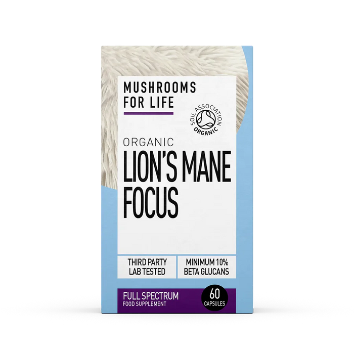 Mushrooms For Life Organic Lion's Mane Focus 60's Capsules - Dennis the Chemist