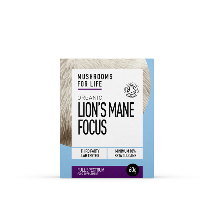 Mushrooms For Life Organic Lion's Mane Focus 60g Powder - Dennis the Chemist