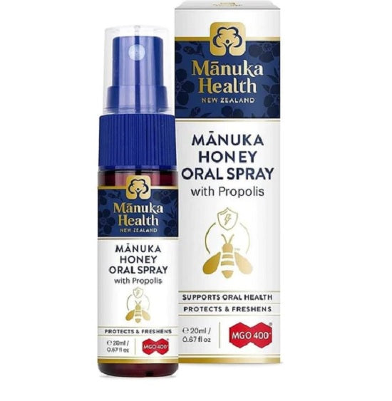 Manuka Health Products Manuka Honey Oral Spray with Propolis MGO400 20ml - Dennis the Chemist