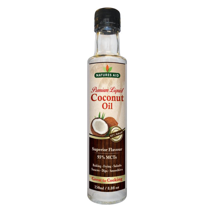 Natures Aid Premium Liquid Coconut Oil 250ml - Dennis the Chemist