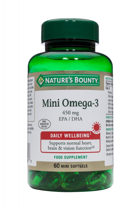 Nature's Bounty Mini Omega-3 450mg EPA/ DHA 60's - Dennis the Chemist