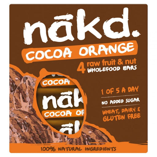 Nakd Cocoa Orange Bar 4 x 35g Multipack - Dennis the Chemist