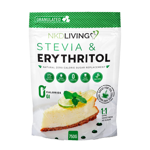 NKD LIVING Stevia & Erythritol Natural Zero Calorie Sugar Replacement 750g - Dennis the Chemist