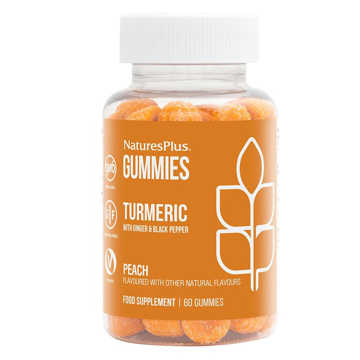Nature's Plus Gummies Turmeric with Ginger & Black Pepper Peach 60's - Dennis the Chemist