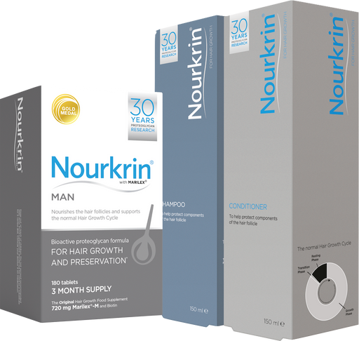 Nourkrin Man Value Pack 180's + Shampoo & Conditioner - Dennis the Chemist