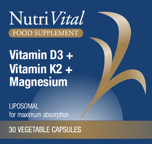 Nutrivital Vitamin D3 + Vitamin K2 + Magnesium 30's - Dennis the Chemist