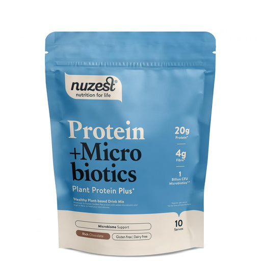 Nuzest Protein + Micro Biotics Plant Protein Plus Rich Chocolate 300g - Dennis the Chemist