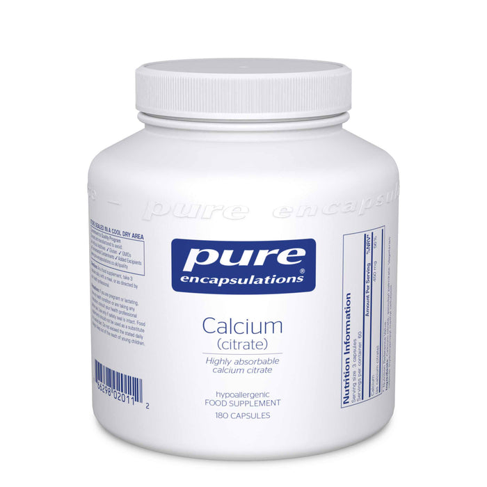 Pure Encapsulations Calcium (citrate) 180's - Dennis the Chemist