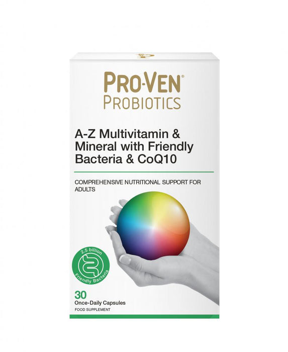 Proven Probiotics A-Z Multivitamin & Mineral with Friendly Bacteria & CoQ10 30's - Dennis the Chemist