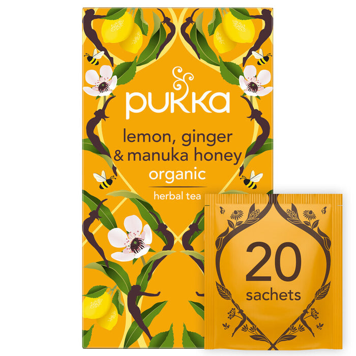 Pukka Herbs Lemon, Ginger & Manuka Honey Tea - Dennis the Chemist