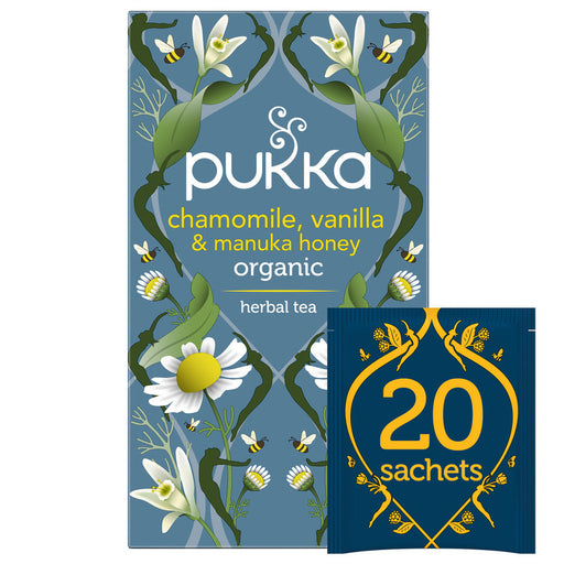 Pukka Herbs Chamomile, Vanilla & Manuka Honey Tea 20's - Dennis the Chemist