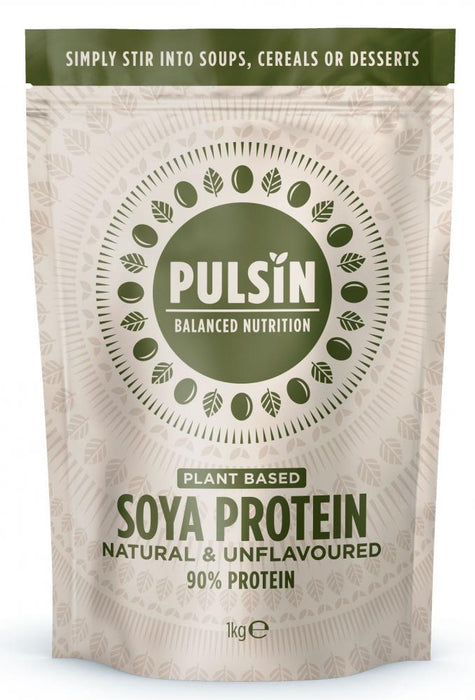 Pulsin Plant Based Soya Protein Natural & Unflavoured 1kg - Dennis the Chemist