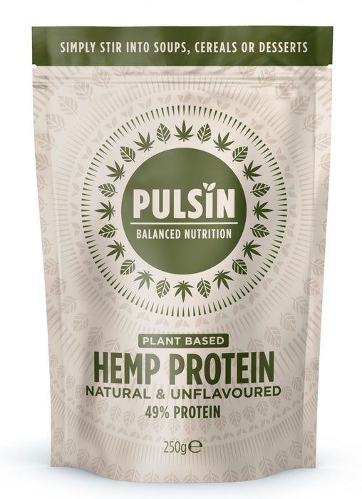 Pulsin Plant Based Hemp Protein Natural & Unflavoured 250g - Dennis the Chemist