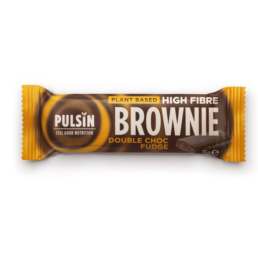 Pulsin Plant Based High Fibre Brownie Double Choc Fudge 18 x 35g CASE - Dennis the Chemist