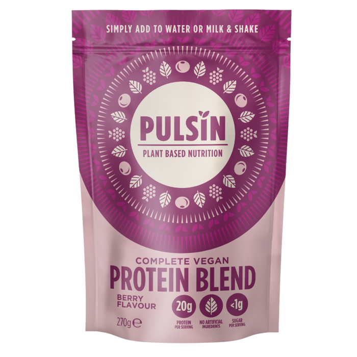 Pulsin Complete Vegan Protein Blend Berry Flavour 270g - Dennis the Chemist