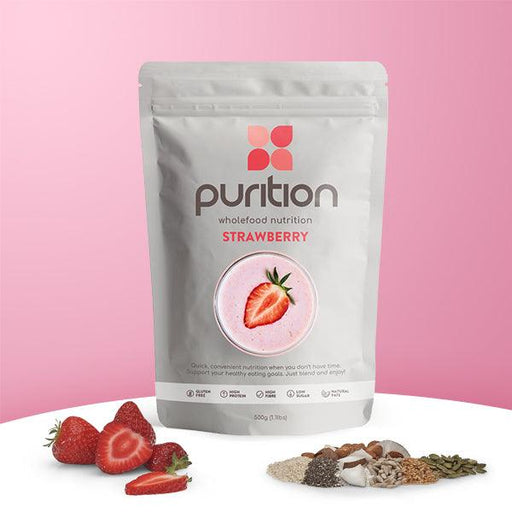 Purition Wholefood Nutrition Strawberry 500g - Dennis the Chemist