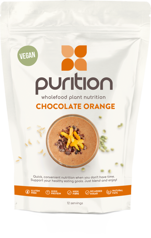 Purition VEGAN Wholefood Plant Nutrition Chocolate Orange 500g - Dennis the Chemist