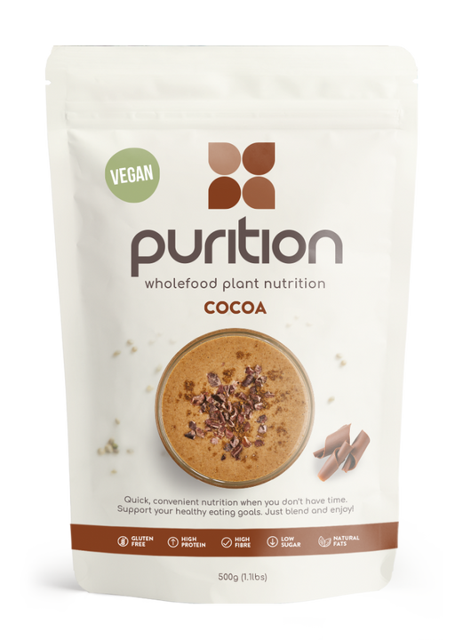 Purition Vegan Wholefood Plant Nutrition Cocoa (formerly Hemp Choc) 500g - Dennis the Chemist