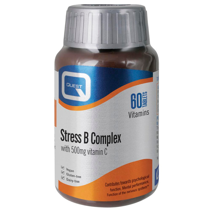 Quest Vitamins Stress B Complex with 500mg Vitamin C 60's - Dennis the Chemist