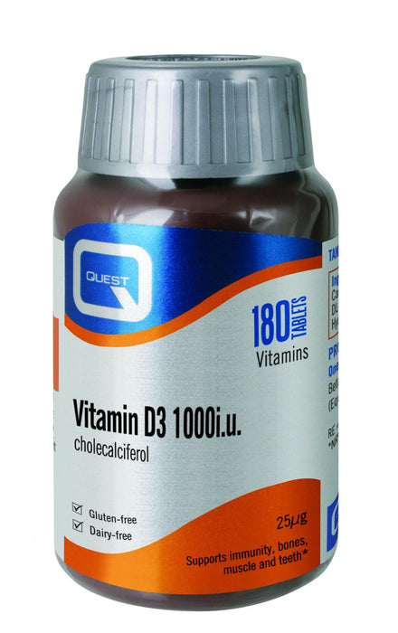 Quest Vitamins Vitamin D3 1000iu Cholecalciferol 180's - Dennis the Chemist