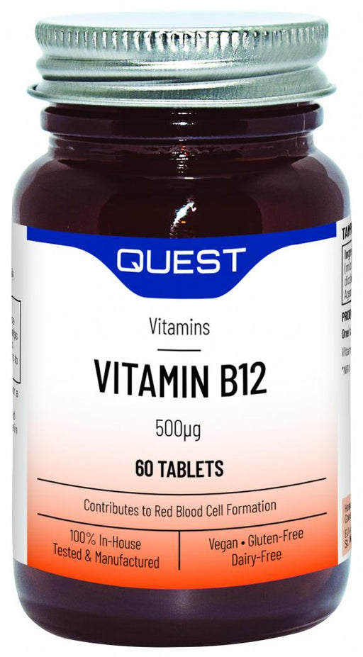 Quest Vitamins Vitamin B12 500ug 60's - Dennis the Chemist