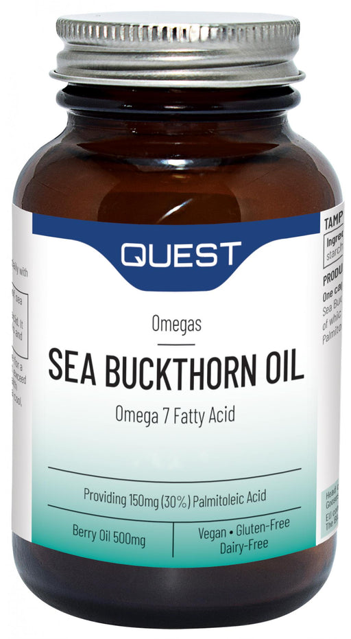 Quest Vitamins Sea Buckthorn Oil Omega 7 Fatty Acid 120's - Dennis the Chemist