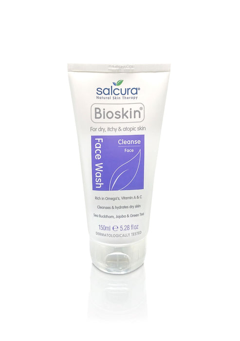 Salcura Bioskin Face Wash Cleanse (for dry, itchy & atopic skin) 150ml - Dennis the Chemist