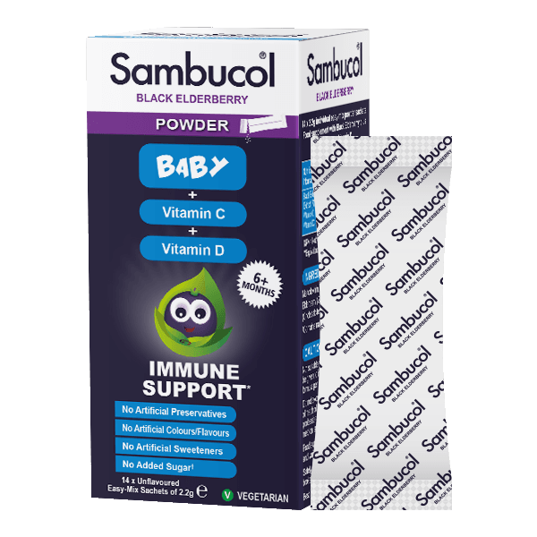 Sambucol Baby + Vitamin C + Vitamin D Immune Support Powder 2.2g x 14 Sachets - Dennis the Chemist