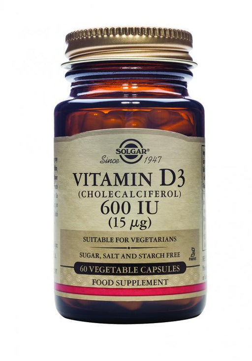 Solgar Vitamin D3 (Cholecalciferol) 600iu (15ug) 60 Vegetable Capsules - Dennis the Chemist