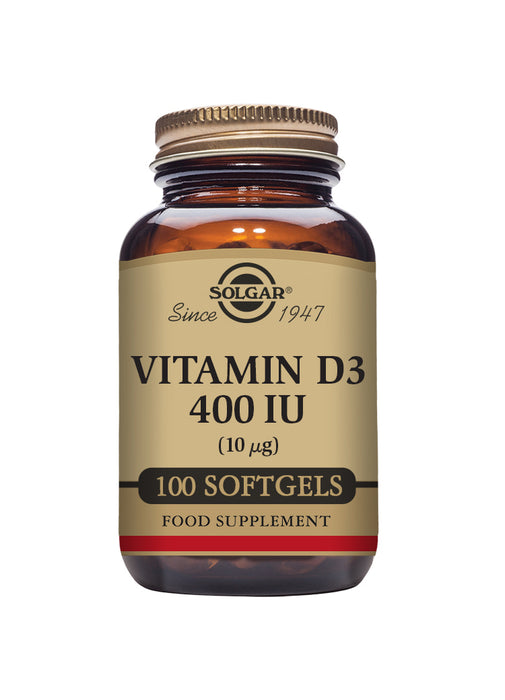Solgar Vitamin D3 400iu (10ug) 100 Softgels - Dennis the Chemist