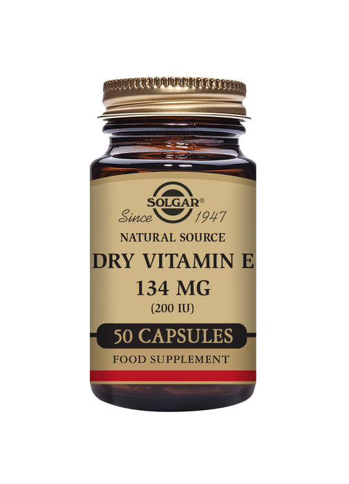 Solgar Natural Source Dry Vitamin E 134mg (200iu) 50's - Dennis the Chemist