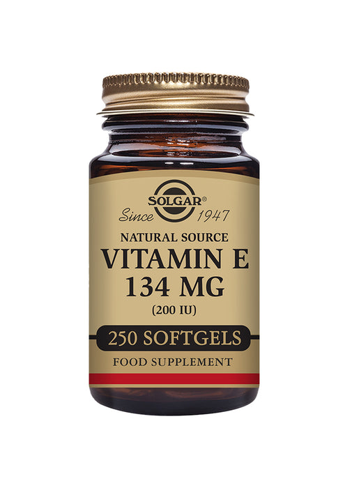 Solgar Natural Source Vitamin E 134mg (200iu) 250 Softgels - Dennis the Chemist