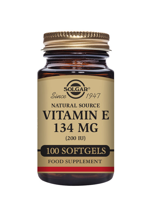 Solgar Natural Source Vitamin E 134mg (200iu) 100 Vegetable Softgels - Dennis the Chemist