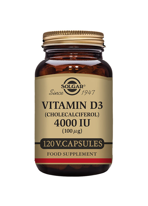 Solgar Vitamin D3 (Cholecalciferol) 4000iu (100ug) 120 V.Capsules - Dennis the Chemist