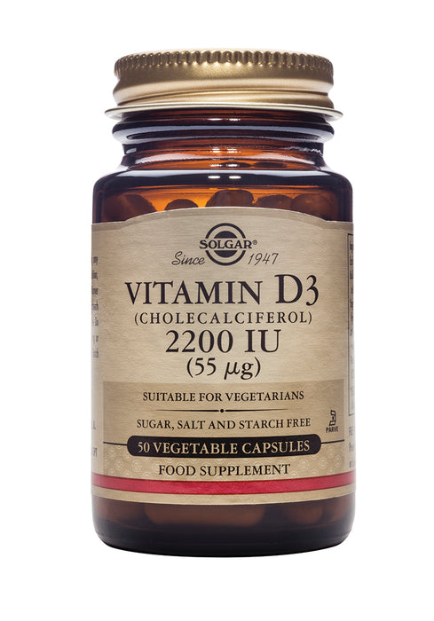 Solgar Vitamin D3 (Cholecalciferol) 2200iu (55ug) 50's - Dennis the Chemist