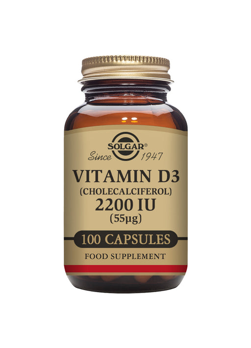 Solgar Vitamin D3 (Cholecalciferol) 2200iu (55ug) 100 Capsules - Dennis the Chemist