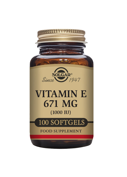 Solgar Natural Source Vitamin E 671mg (1000iu) 100 Softgels - Dennis the Chemist
