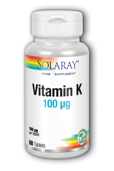 Solaray Vitamin K 100ug 60's - Dennis the Chemist