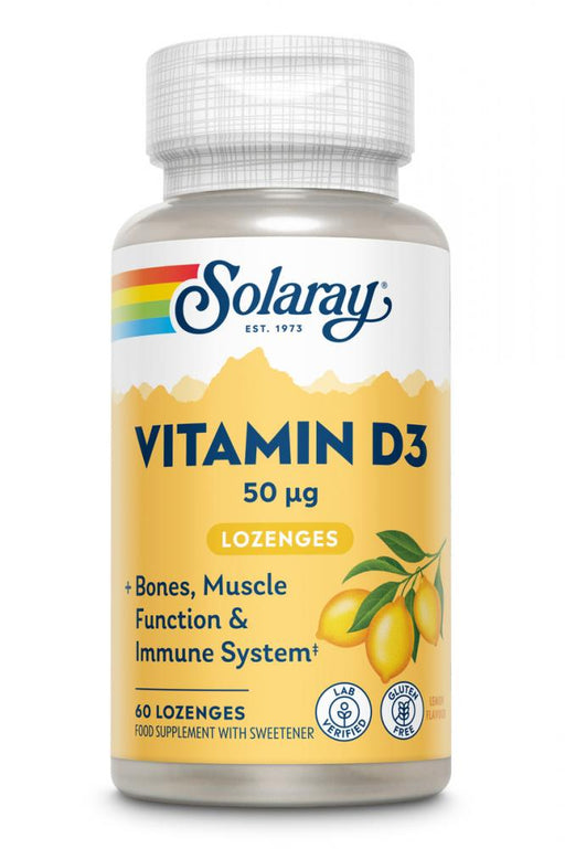 Solaray Vitamin D3 50ug Lozenges 60's - Dennis the Chemist