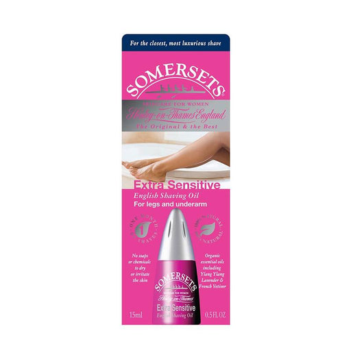 Extra Sensitive English Shaving Oil For Legs and Underarm (Pink) 15ml - Dennis the Chemist