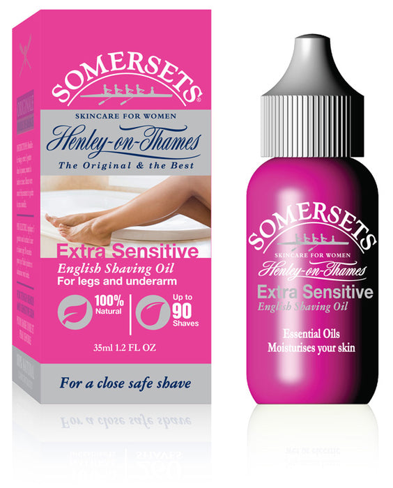 Extra Sensitive English Shaving Oil For Legs and Underarm (Pink) 35ml - Dennis the Chemist